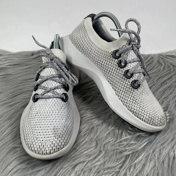 Allbirds Tree Dasher Mens Size 8 Shoes White Gray Running Athletic Sneakers - Picture 7 of 8